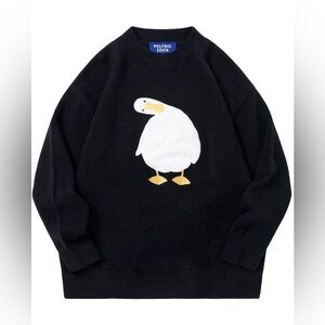 Aelfric Eden Black Silly Goose Crewneck Sweater NWT